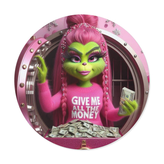 Ms. Grinch Round Vinyl Stickers