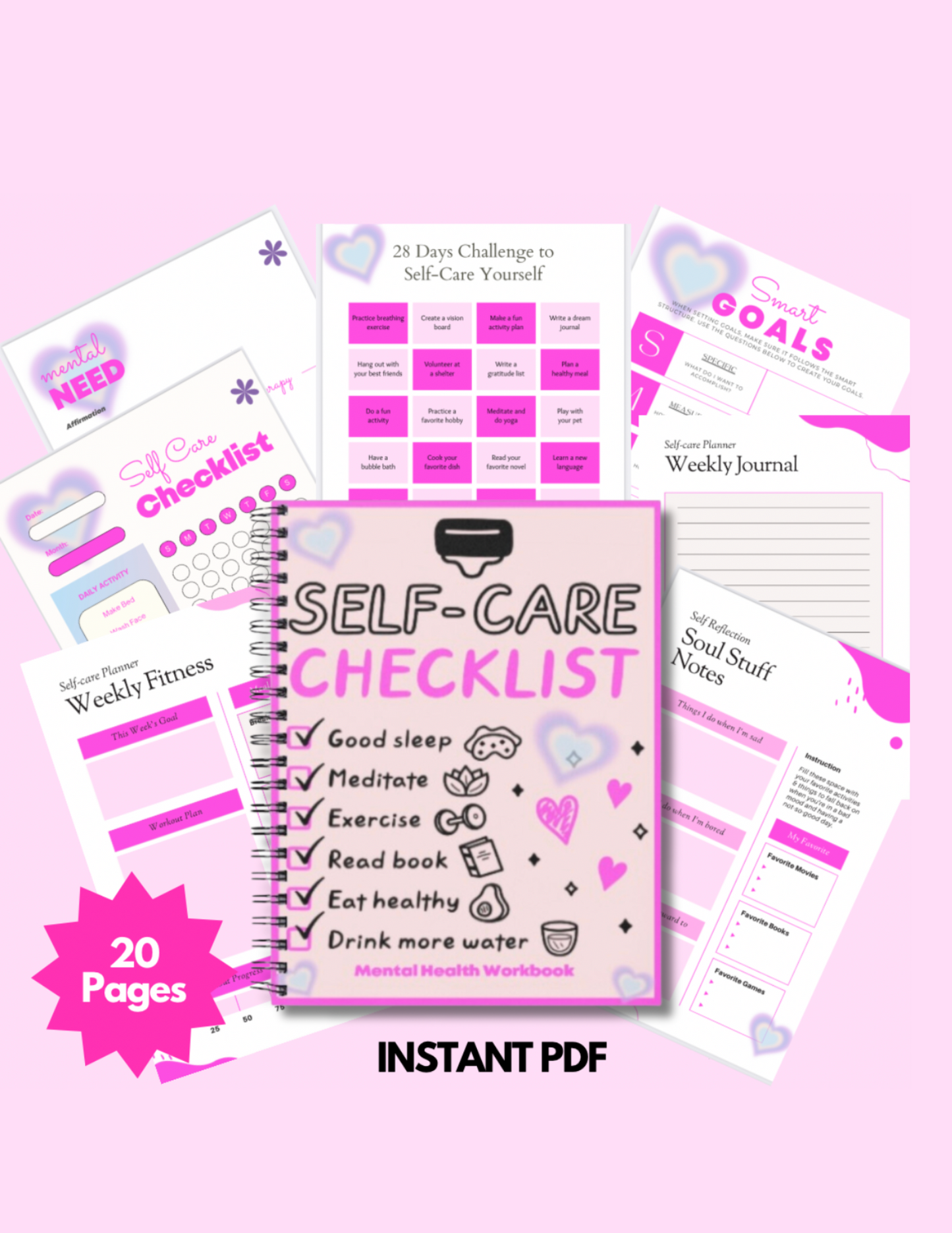 Self Care Workbook & Planner