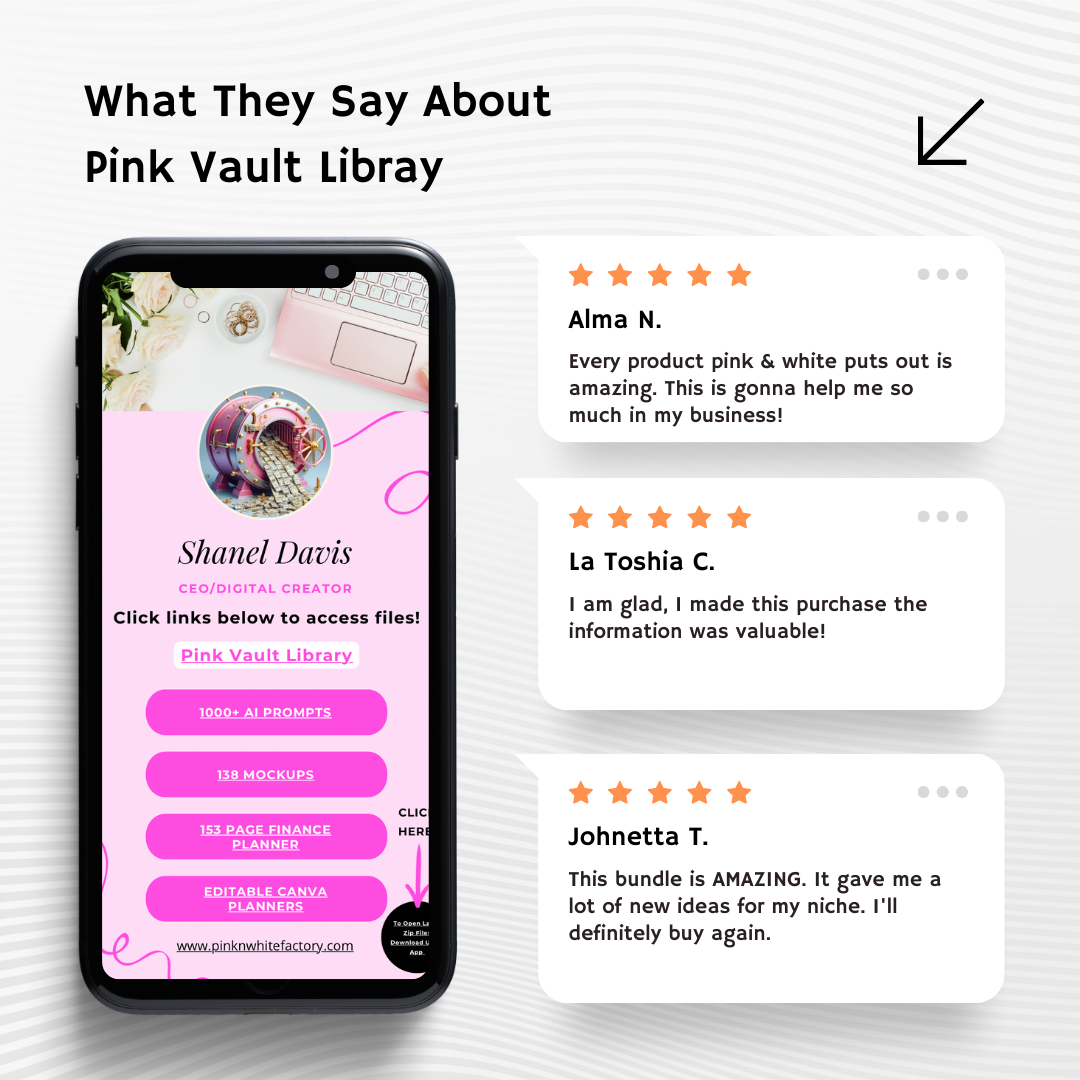 Pink Vault Digital Library: 3 Day FREE Trial - Resell Rights Included