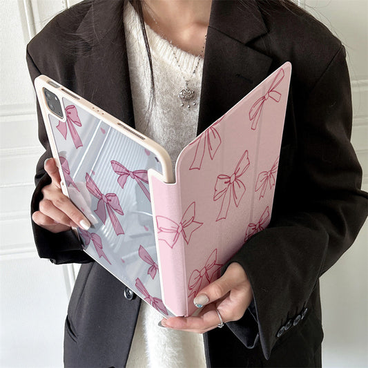 Elegant Bow Pattern TPU Smart Case for iPad Air 6, Air 5, 4 & iPad 10 (10.9 inches) - Durable, Lightweight, and Stylish Protection Ideal for Meetings, Travel & Relaxation, iPad Air Case
